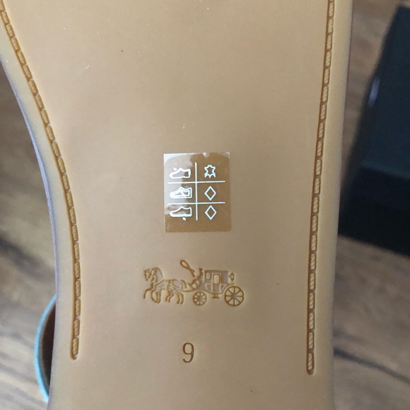 COACH-AUTHENTIC (NWT) Blue Leather Thong Sandals - Picture 2 of 8